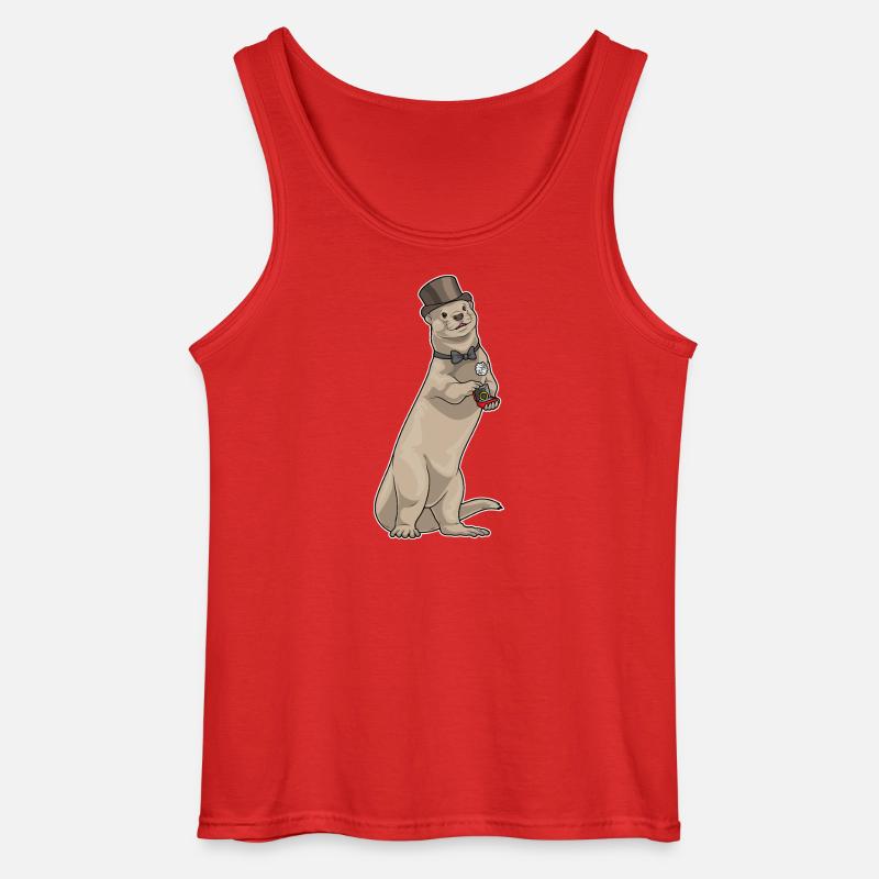 Otter Bräutigam Ehering Hochzeit - Gildan Männer Tank Top - Rot