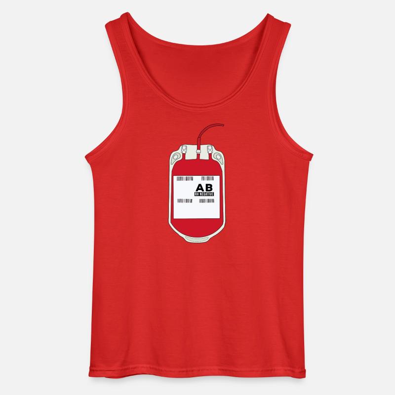 AB Negativer Blutbeutel - Gildan Männer Tank Top - Rot