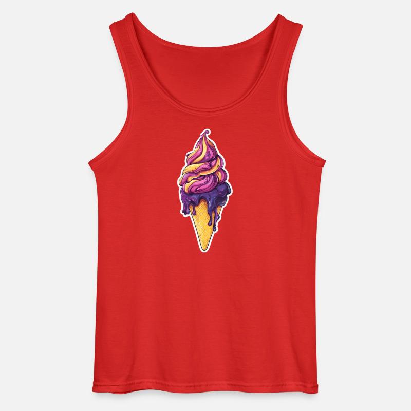 Eiscreme Eis - Gildan Männer Tank Top - Rot