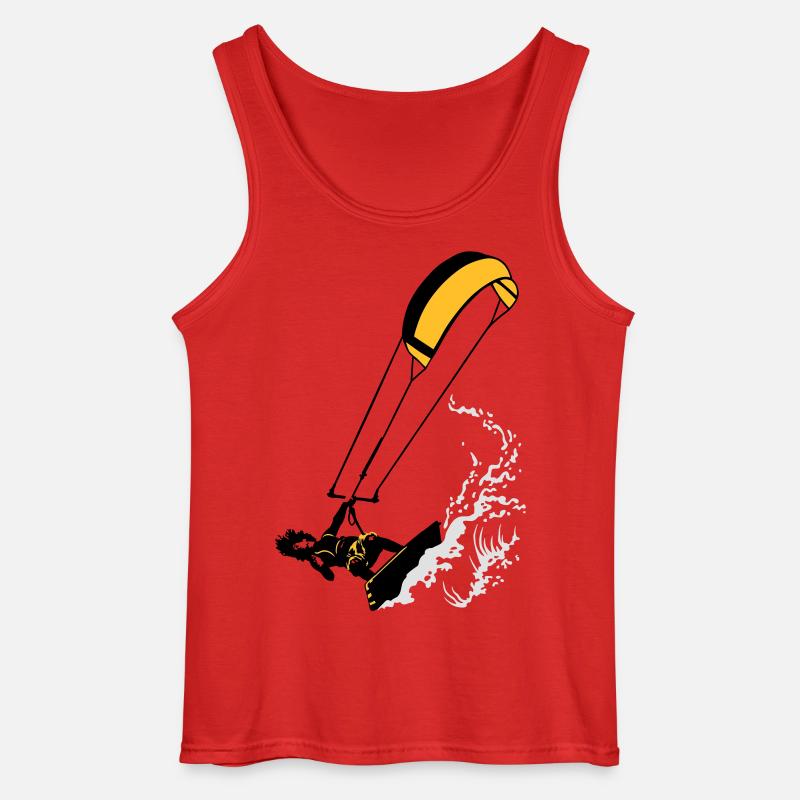 Kitesurfen und Wellen flex - Gildan Männer Tank Top - Rot