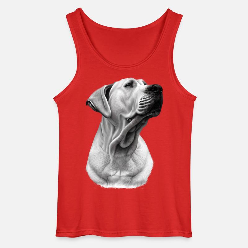 Stolzer Labrador blond - Gildan Männer Tank Top - Rot