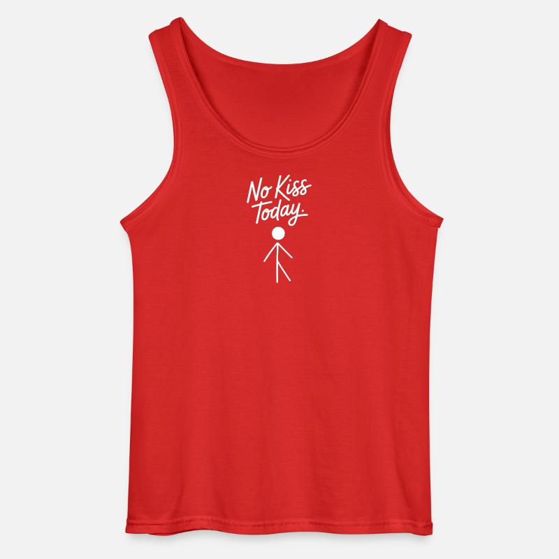 Heute kein Kuss - Gildan Männer Tank Top - Rot