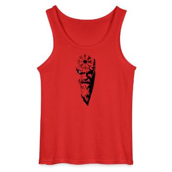 Odin - Gildan Men’s Tank Top - red - Front - AI Model Male 185 dark (185cm)