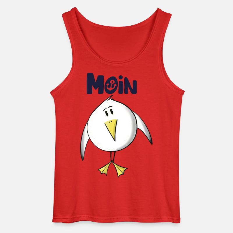 Möwe Moin Anker - Gildan Männer Tank Top - Rot