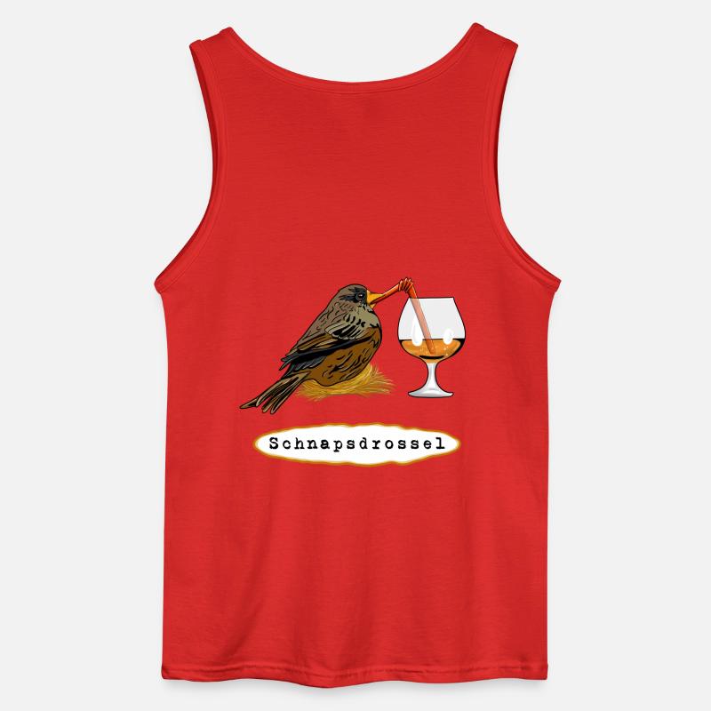 Stößchen! Schnapsdrossel - Gildan Männer Tank Top - Rot