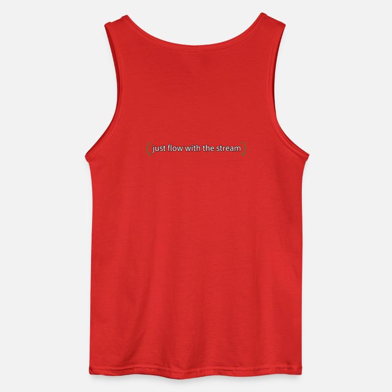 just flow with the stream - Gildan Männer Tank Top - Rot