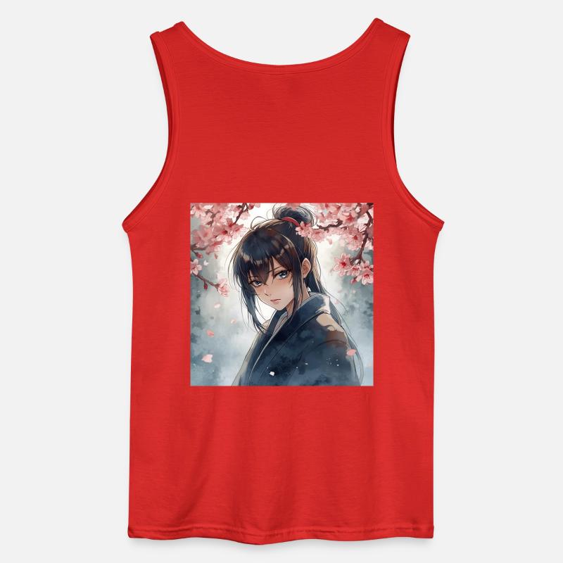 Hanfu unter Kirschblüten - Gildan Männer Tank Top - Rot
