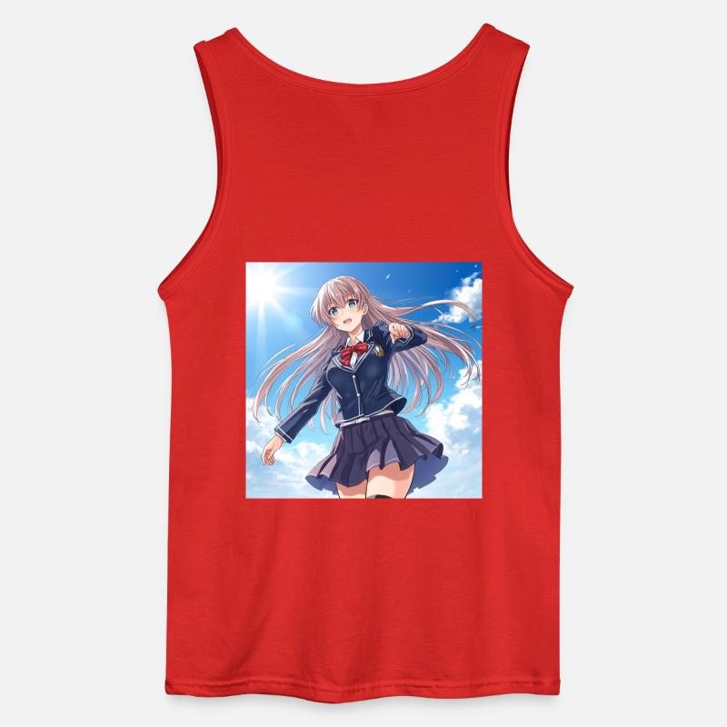 Sonnensturm Schuluniform Heldin - Gildan Männer Tank Top - Rot