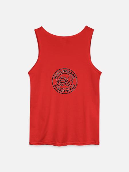 Schildegard Turtle Badge - Gildan Men’s Tank Top - red