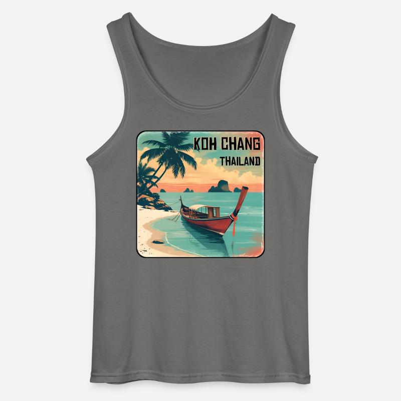 Koh Chang - Gildan Men’s Tank Top - charcoal grey