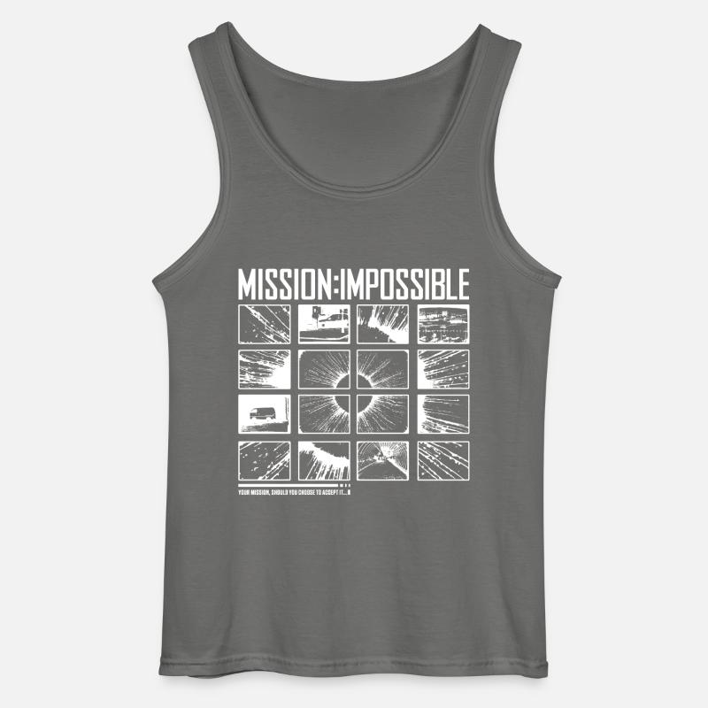 Mission Impossible Dead Reckoning Kacheldesign - Gildan Männer Tank Top - Anthrazit