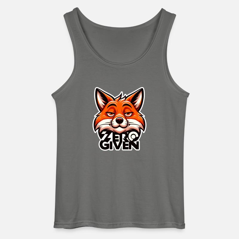 Zero Given - Fuchs Illustration - Gildan Männer Tank Top - Anthrazit