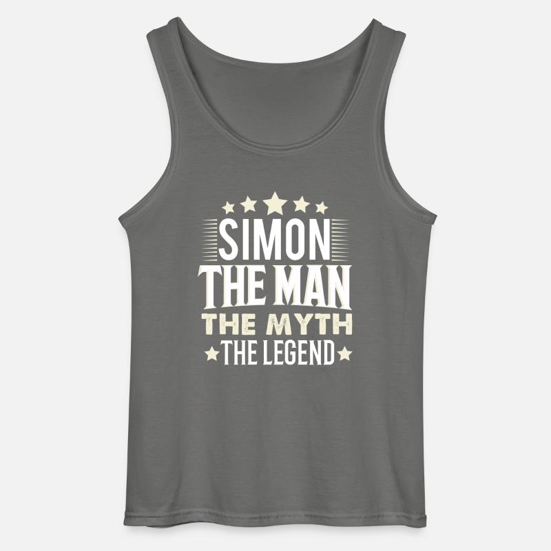 Simon - Gildan Männer Tank Top - Anthrazit