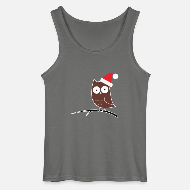 Die Weihnachts-Eule! Geschenk Idee - Gildan Männer Tank Top - Anthrazit