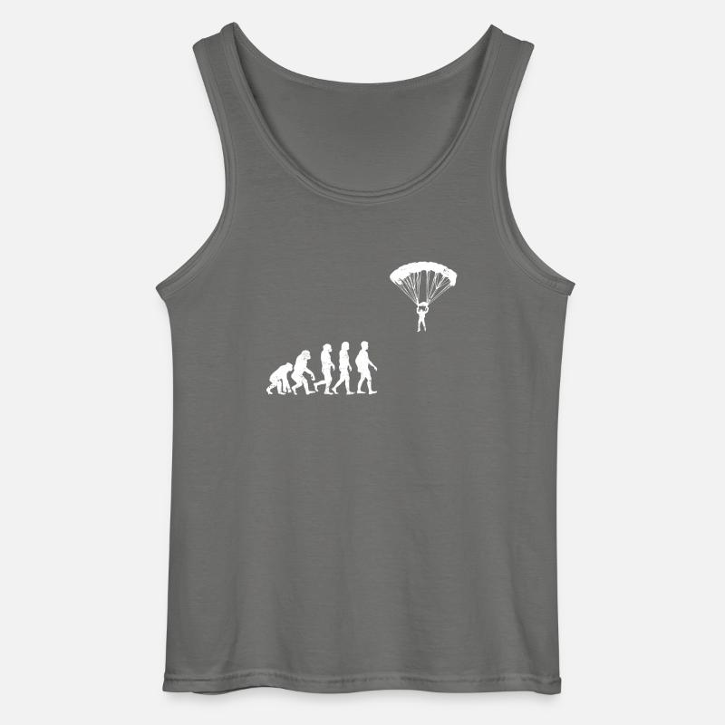 Paraglide Evolution geschenk fallschirm gleiten - Gildan Männer Tank Top - Anthrazit