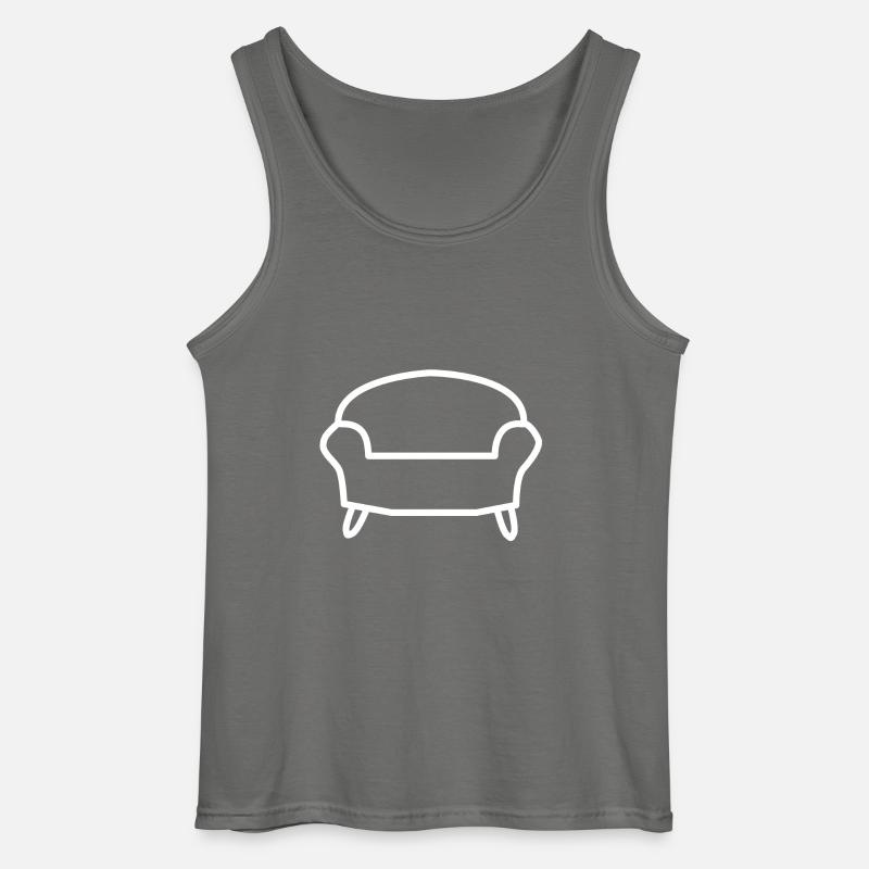 Couch Sofa Geschenk idee - Gildan Männer Tank Top - Anthrazit