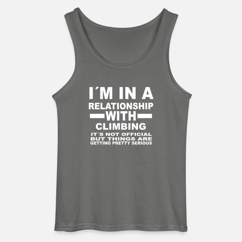 relationship with CLIMBING - Gildan Männer Tank Top - Anthrazit