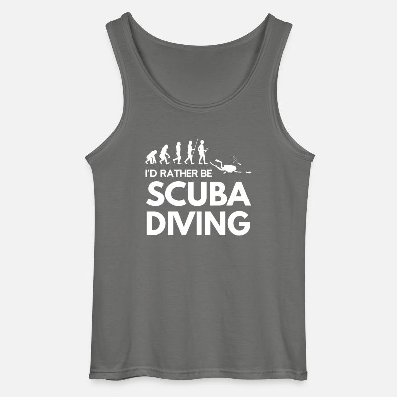 Tauchen - Taucher - Scuba Diving - Evolution - Gildan Männer Tank Top - Anthrazit