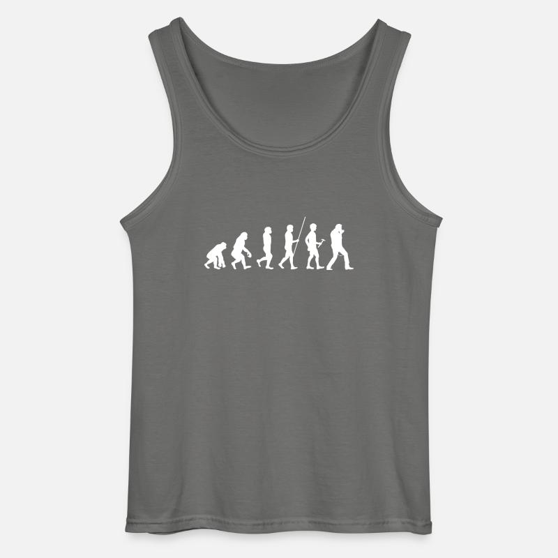 Harmonica - Harmonica Player - Evolution - Gildan Men’s Tank Top - charcoal grey