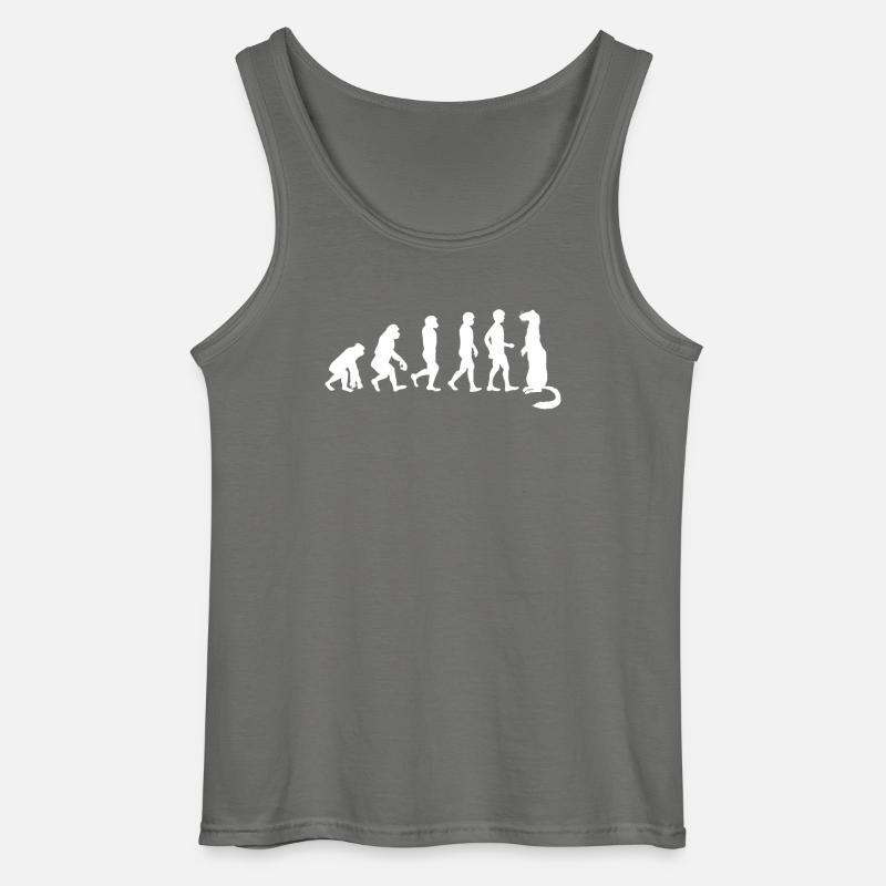 Frettchenfreund - Frettchen - Lustig - Evolution - Gildan Männer Tank Top - Anthrazit