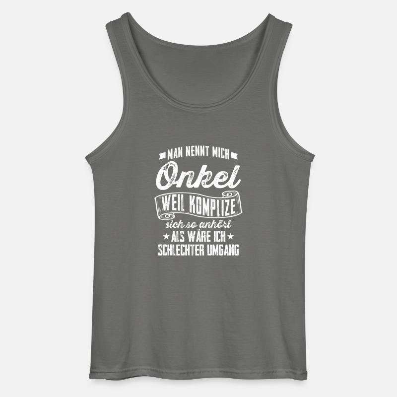 Onkel = Komplize? - Geschenk - Gildan Männer Tank Top - Anthrazit