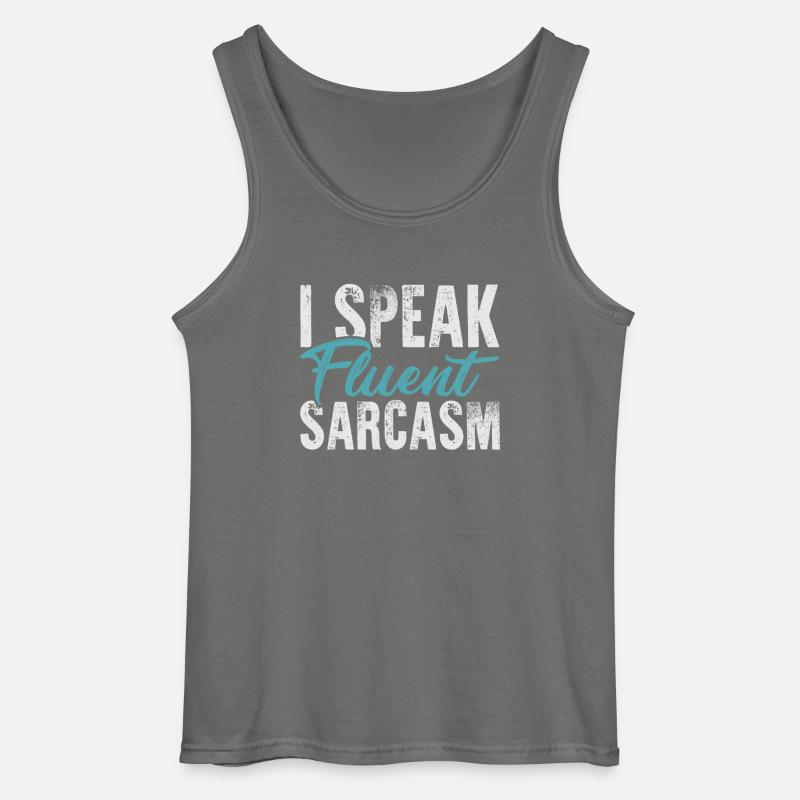 Sarkasmus - Gildan Männer Tank Top - Anthrazit