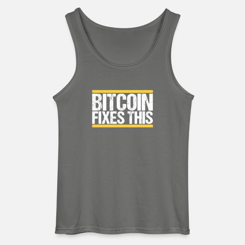 Bitcoin Fixes this - Gildan Männer Tank Top - Anthrazit