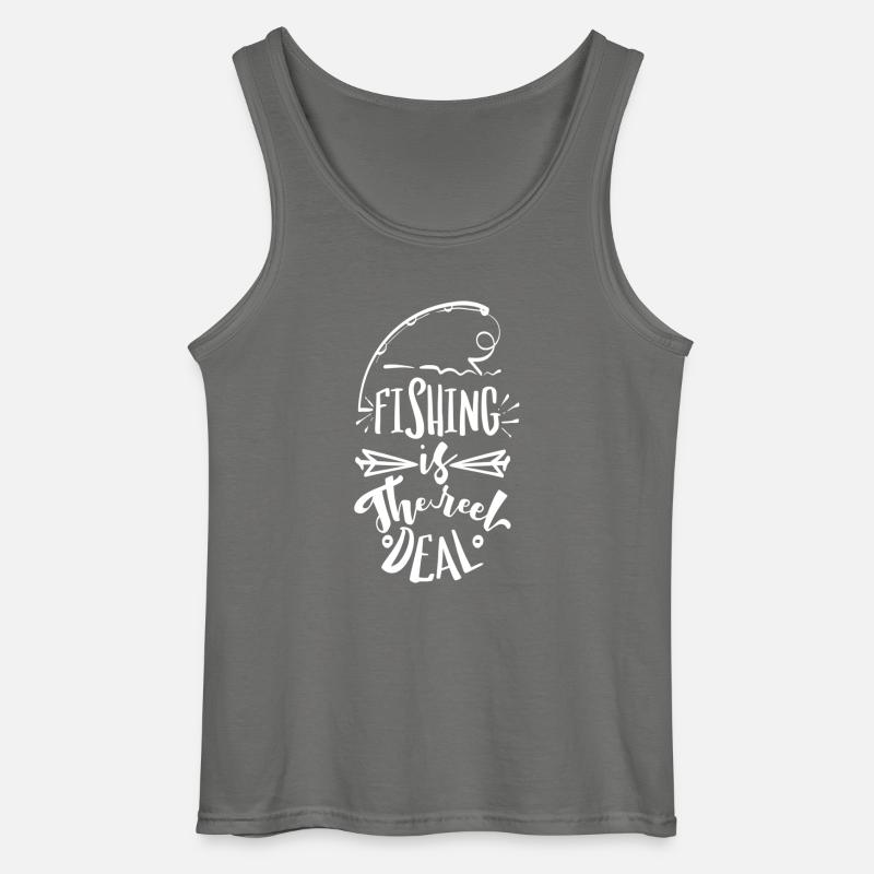 Angeln ist das Rollengeschäft - Gildan Männer Tank Top - Anthrazit