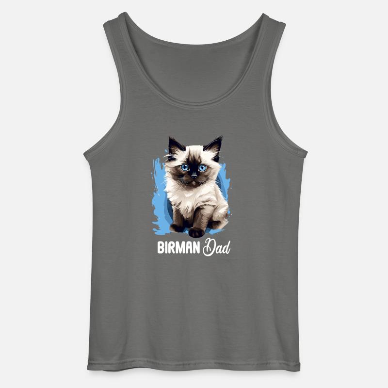 Birman Cat Birma Katze - Gildan Männer Tank Top - Anthrazit
