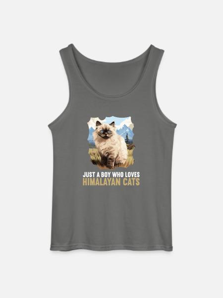 Himalaya kat Colourpoint Katze - Gildan tanktop til mænd - charcoal