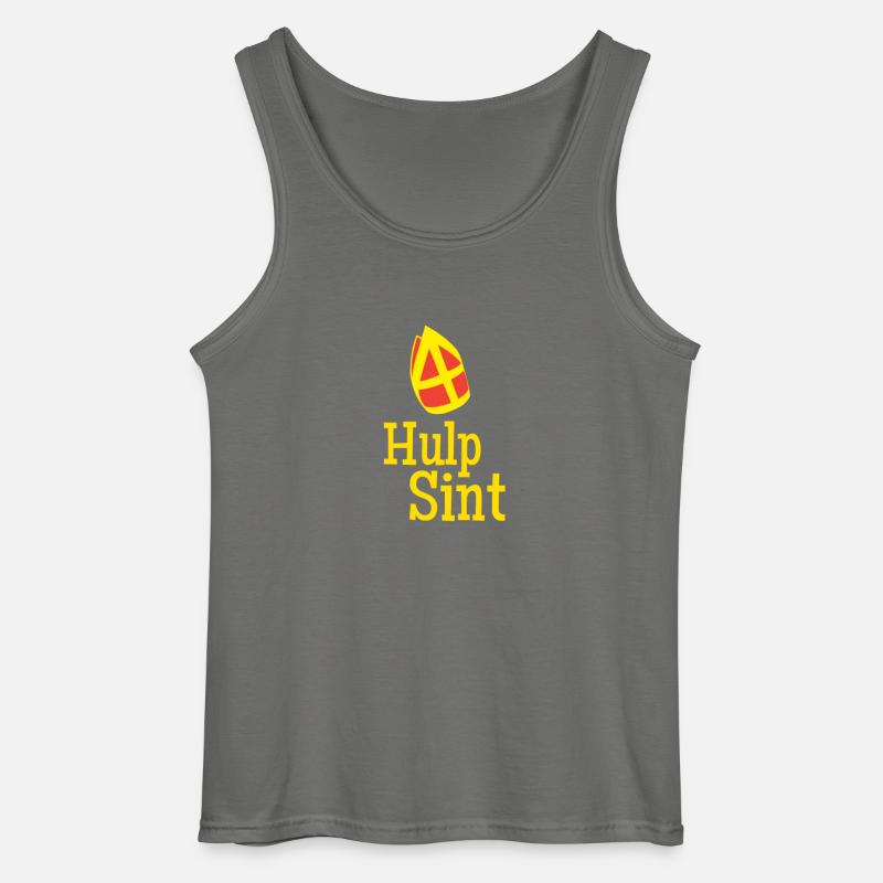 Hulp Sint Sinterklaas - Gildan Männer Tank Top - Anthrazit