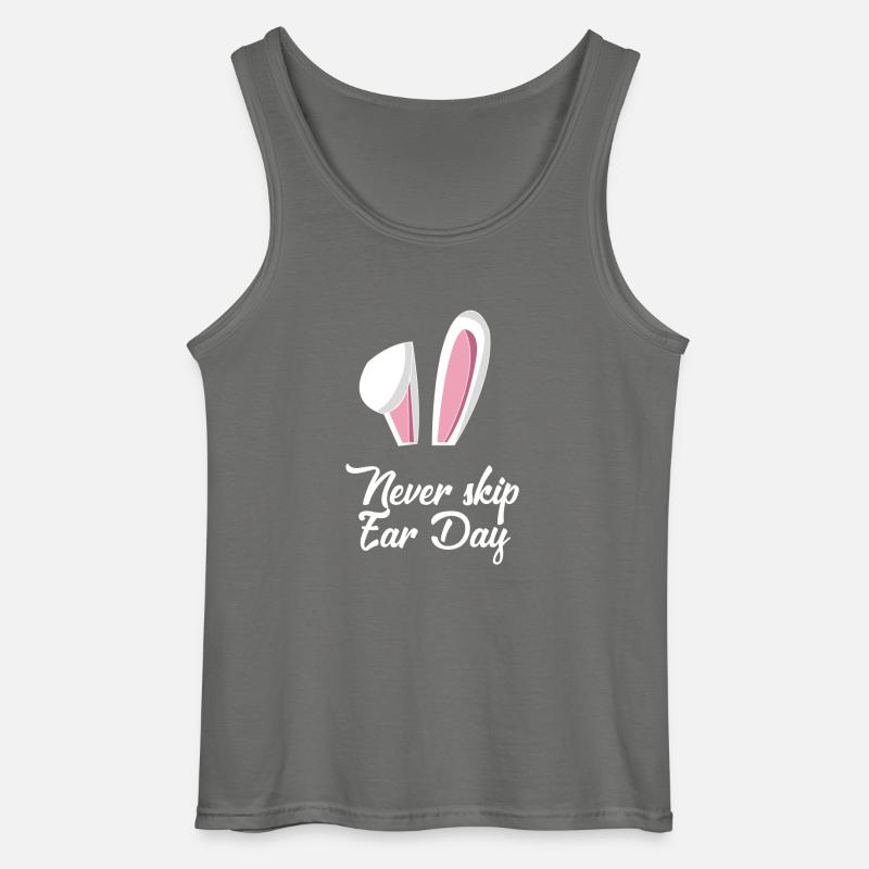 Never Skip Ear Day - Gildan Männer Tank Top - Anthrazit