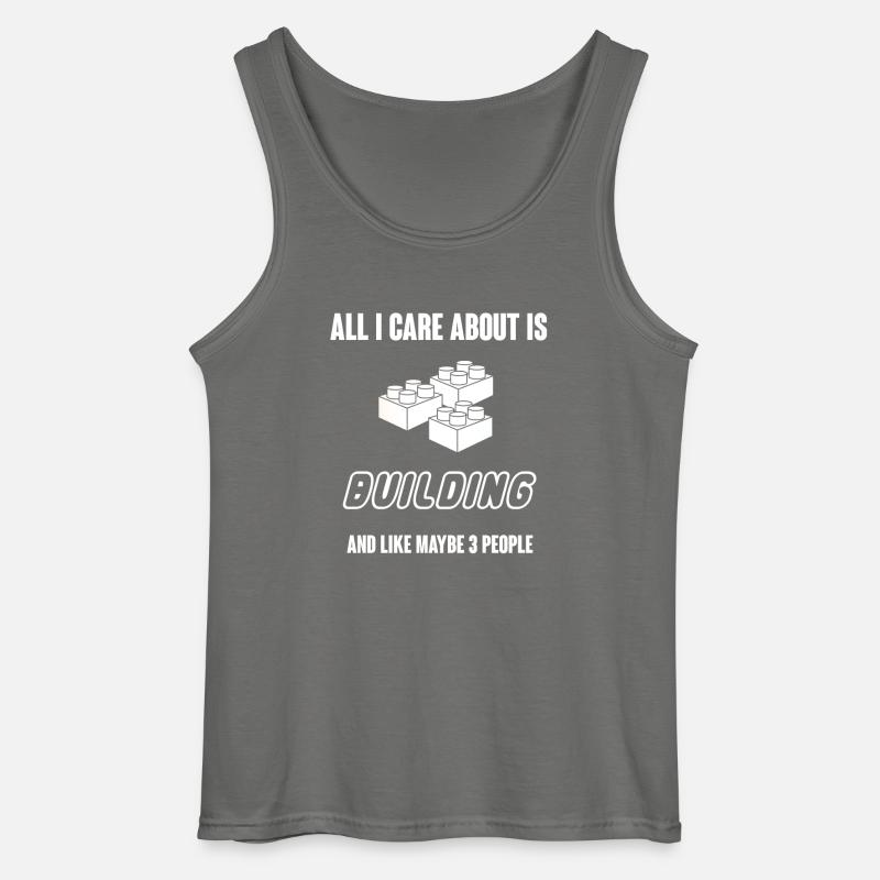 Baustein - Bausteine - Bauen - Geschenk - Gildan Männer Tank Top - Anthrazit