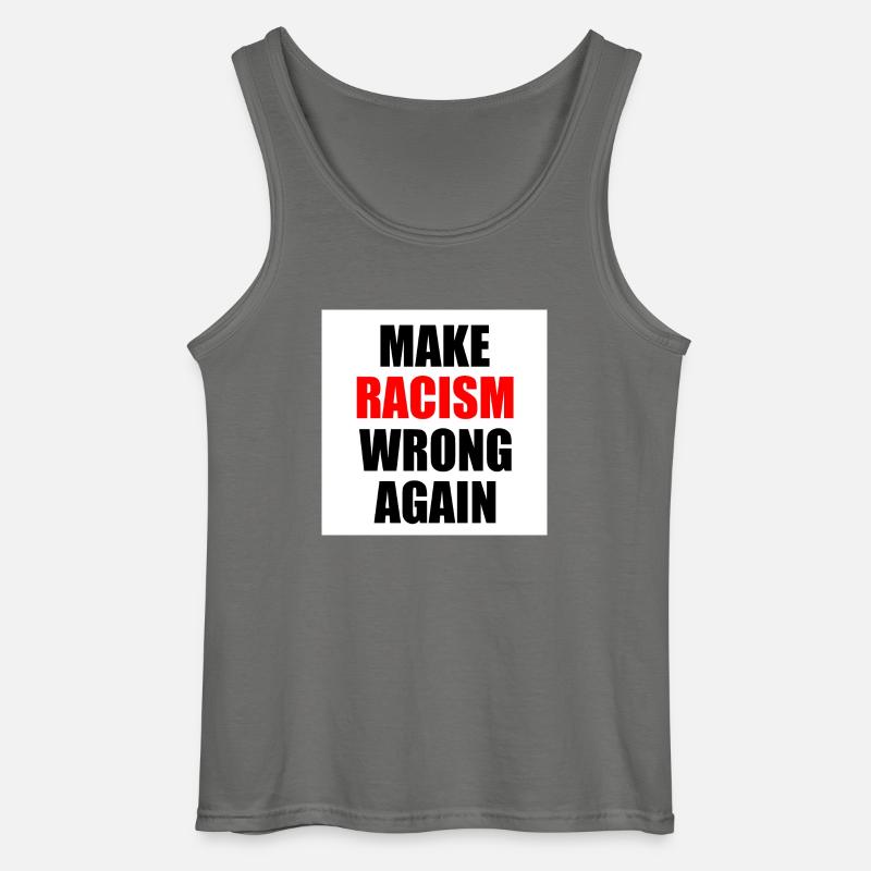 make racism wrong again - Débardeur Gildan Homme - charbon