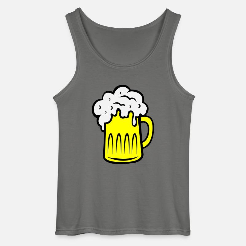 bier 002 - Gildan Männer Tank Top - Anthrazit