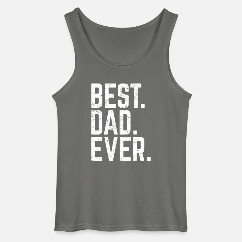 Best Dad Ever - Gildan Männer Tank Top - Anthrazit