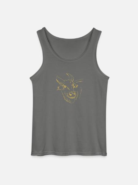 Illustrated designs with ox - Gildan Men’s Tank Top - charcoal grey