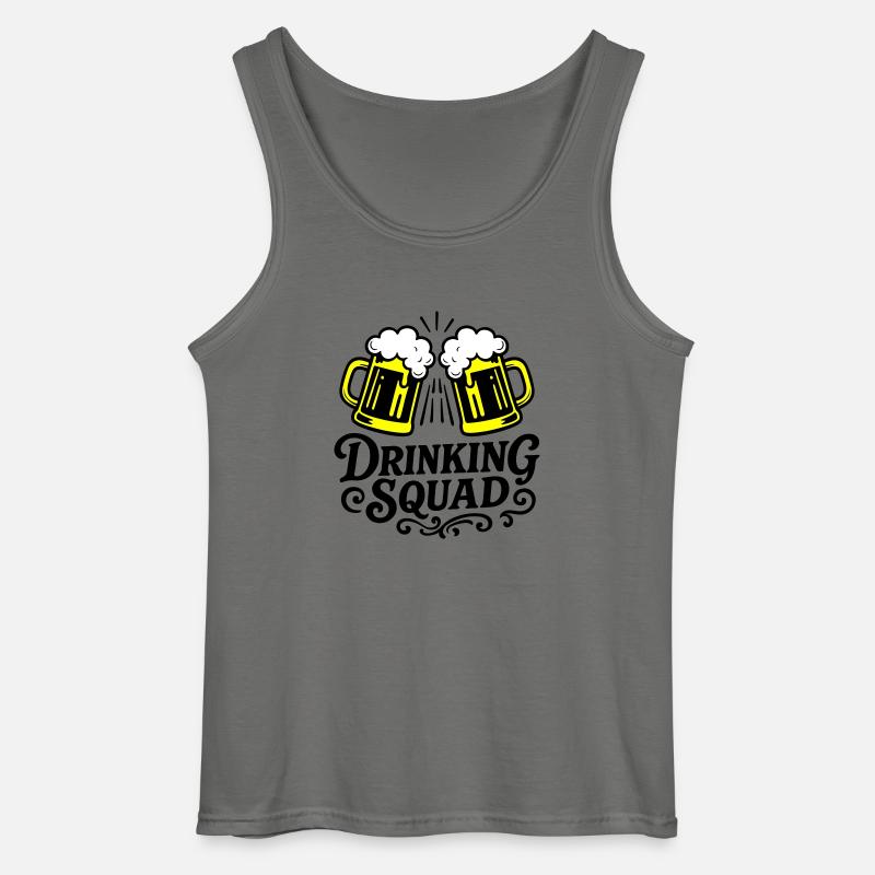 Drinking Squad Bier - Gildan Männer Tank Top - Anthrazit