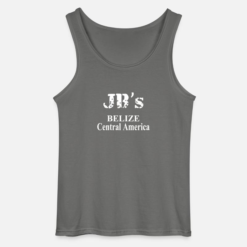JB's Belize Red Front - Gildan Men’s Tank Top - charcoal grey