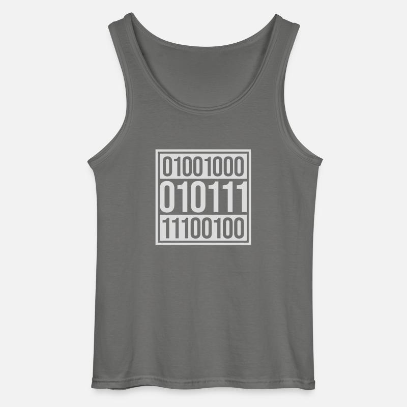 Binär Code Programm Sprache - Gildan Männer Tank Top - Anthrazit