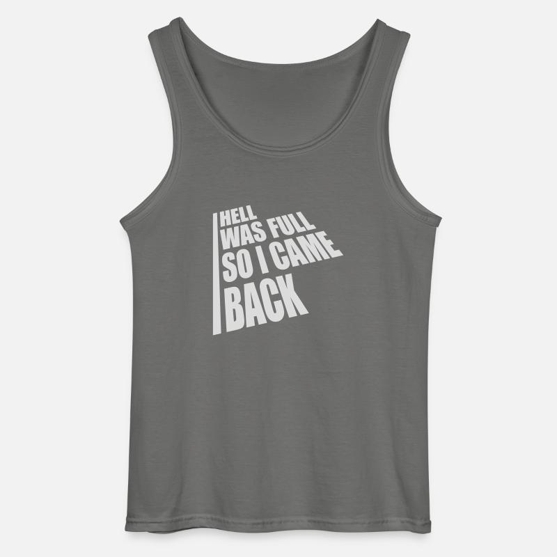 hell was full Zitat - Gildan Männer Tank Top - Anthrazit