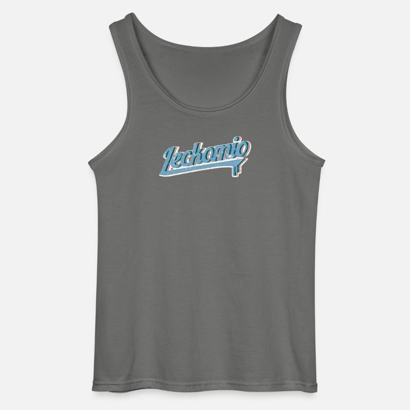Leckomio - Lustiger Spruch - Eiscreme - Frech - Gildan Männer Tank Top - Anthrazit