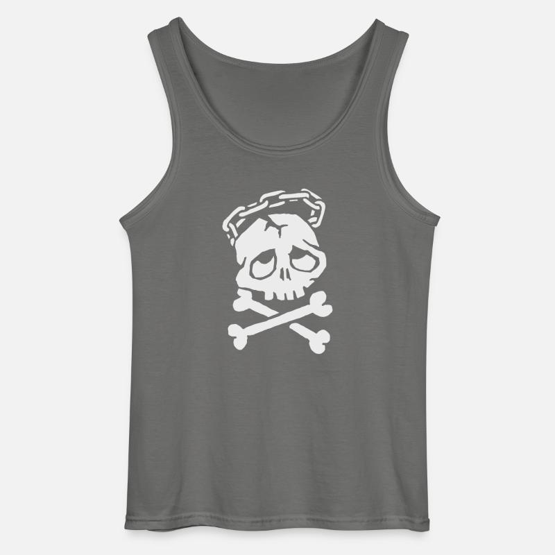 Träumender Schädel - Gildan Männer Tank Top - Anthrazit