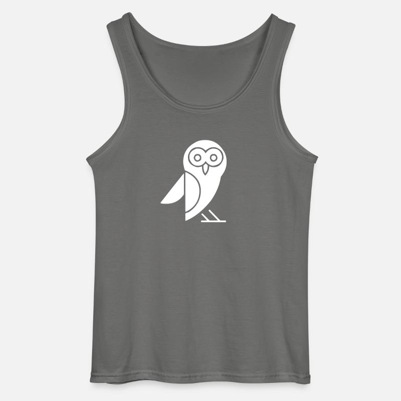 Eule - Gildan Männer Tank Top - Anthrazit