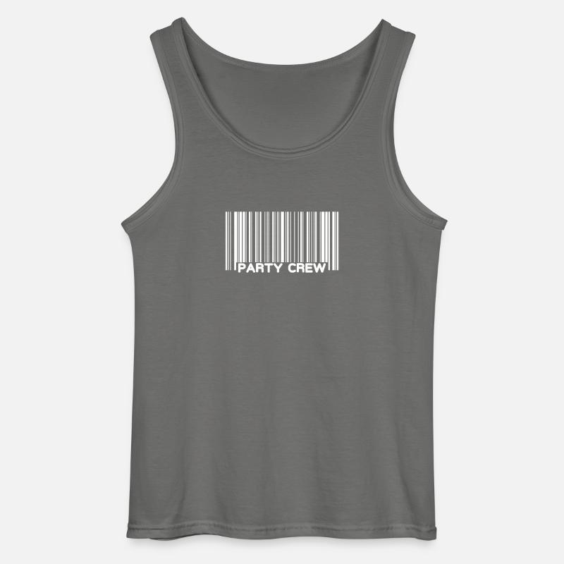 Barcode Party Crew - Gildan Männer Tank Top - Anthrazit