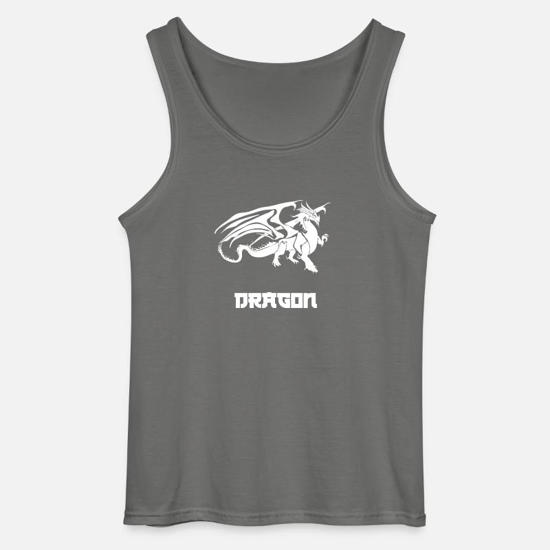 Drache - Gildan Männer Tank Top - Anthrazit