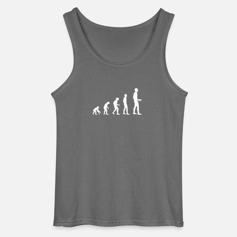 Evolution reingeguckt - Gildan Männer Tank Top - Anthrazit
