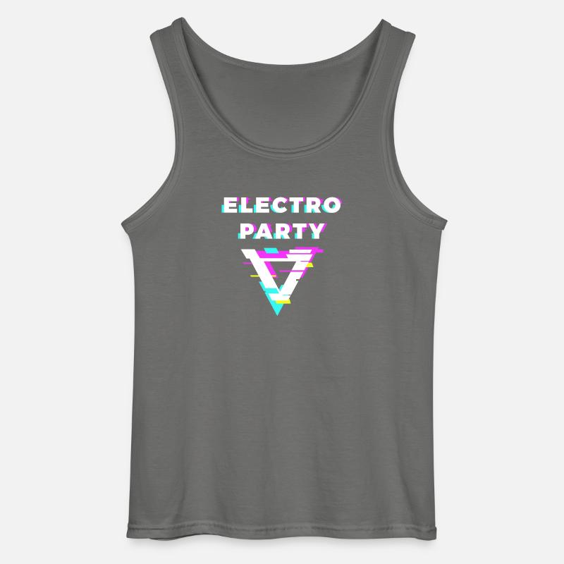 Electro Party - Gildan Männer Tank Top - Anthrazit