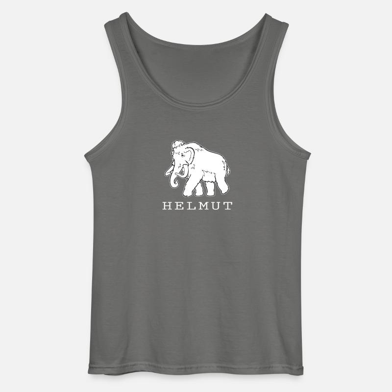 Helmut das Mammut - Gildan Männer Tank Top - Anthrazit