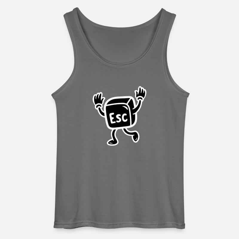 Nerd Escape - Gildan Männer Tank Top - Anthrazit